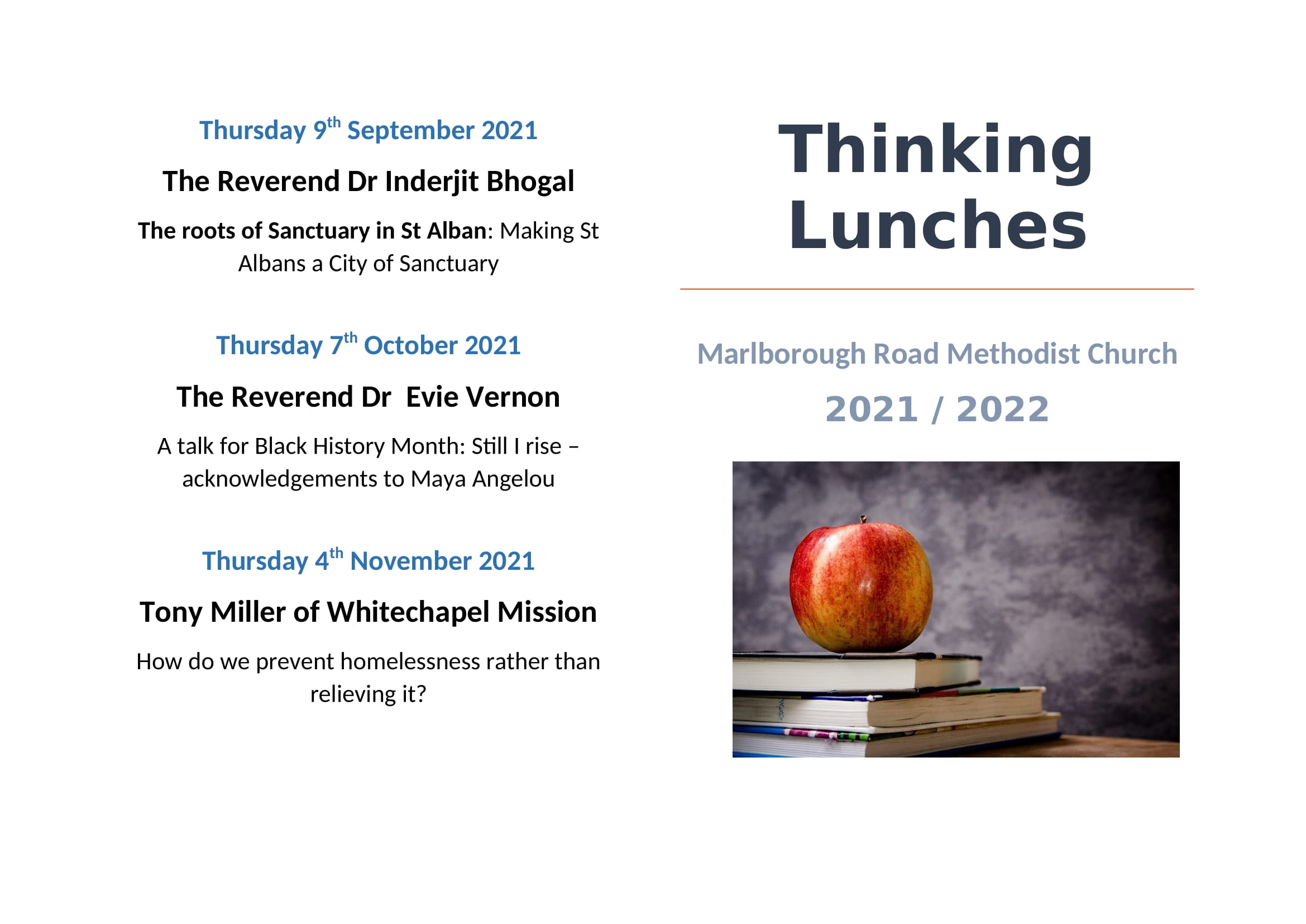 Thinking Lunches Brochure 2021