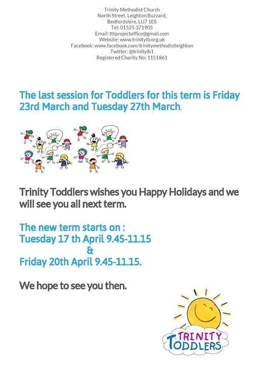 Trinity Toddlers Term dates af
